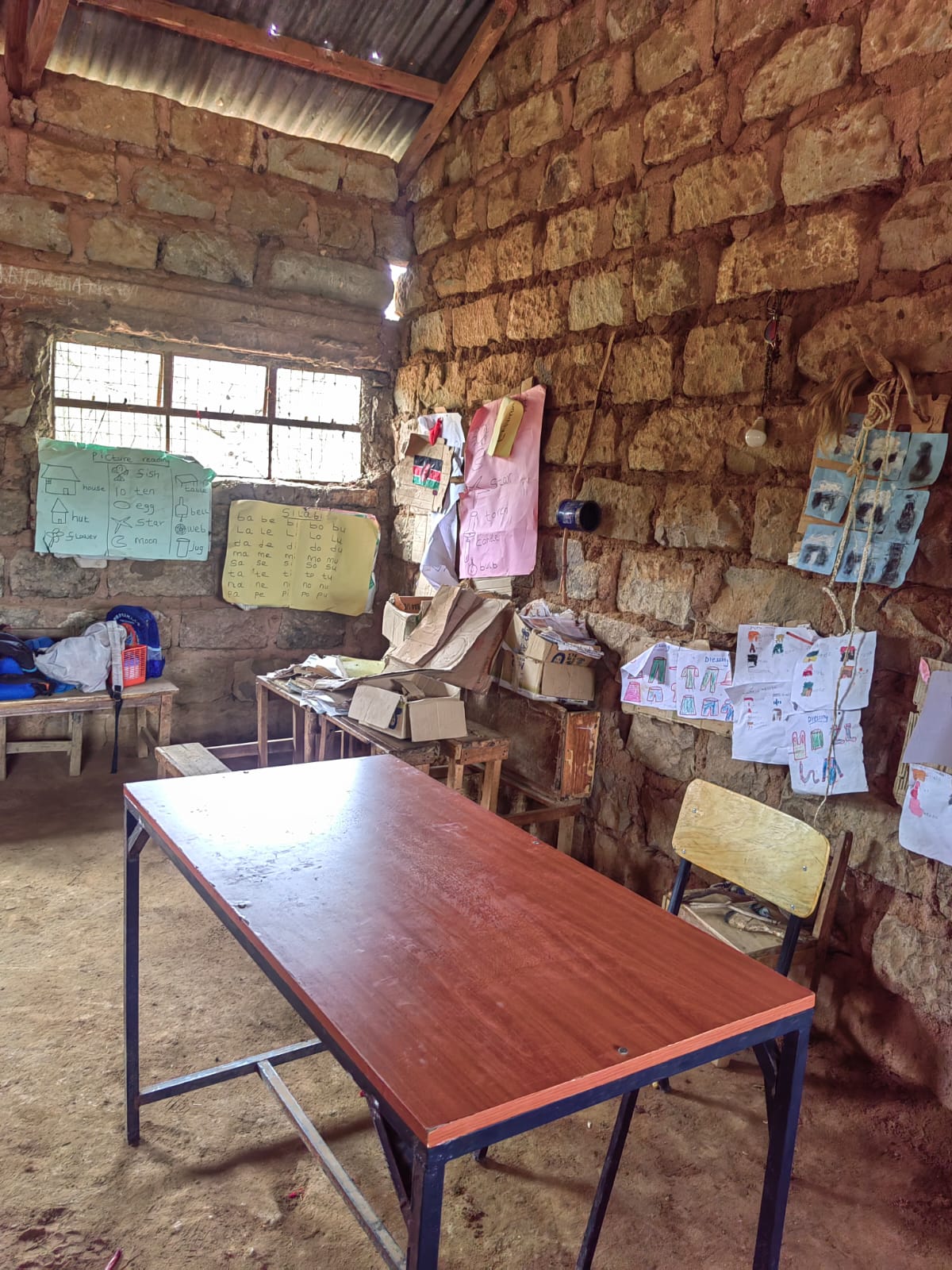 A view inside a school classroom